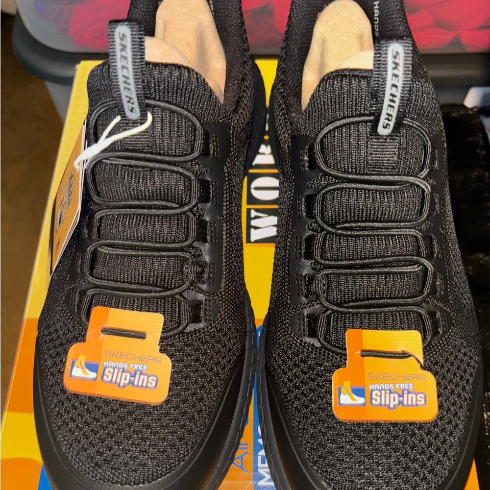 NIB, Skechers Black Memory Foam Slip-Ins, 8.5